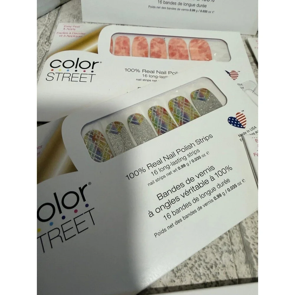 Lot of 14 Color Street 100% Real Nail Polish Strips - Multiple Designs